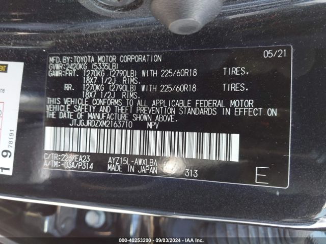 JTJGJRDZXM2163710 Lexus NX 300H