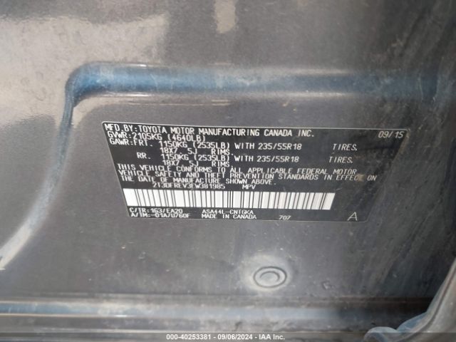 2T3DFREV3FW381985 Toyota Rav4 Limited