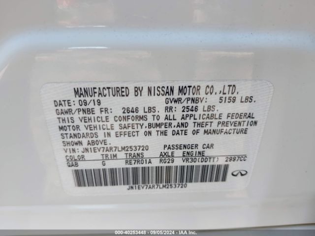 JN1EV7AR7LM253720 Infiniti Q50 Edition 30 Awd