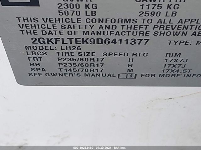 2013 GMC TERRAIN 2GKFLTEK9D6411377 Photo 8