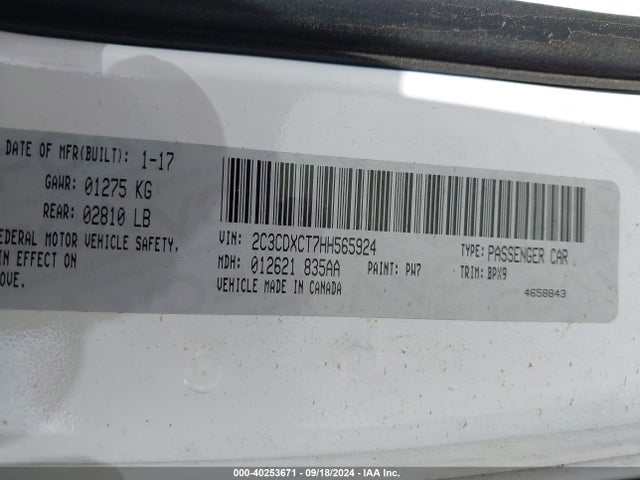 Dodge Charger R/t Rwd 2017 2C3CDXCT7HH565924 Image 9