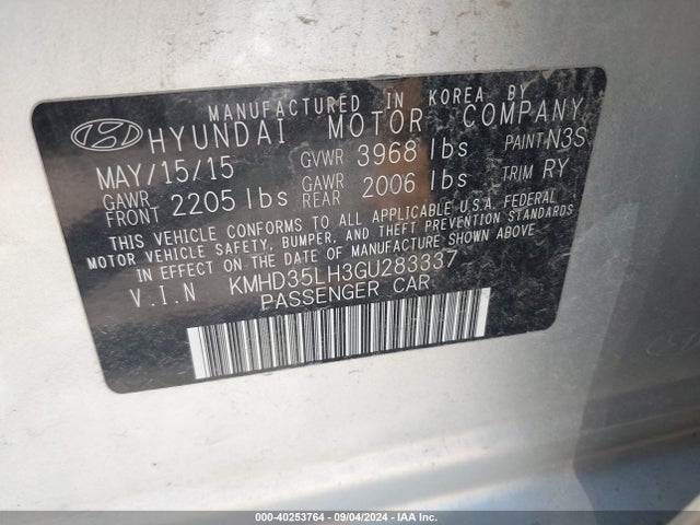 Hyundai ELANTRA GT 2016 KMHD35LH3GU283337 Image 9