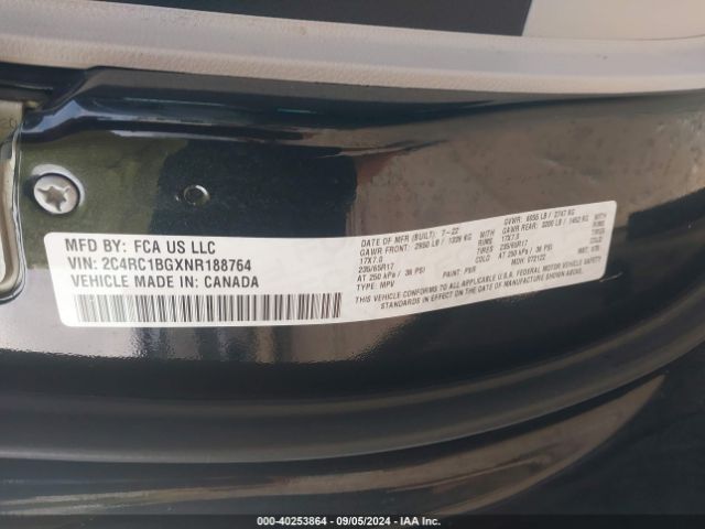 2C4RC1BGXNR188764 Chrysler Pacifica Touring L
