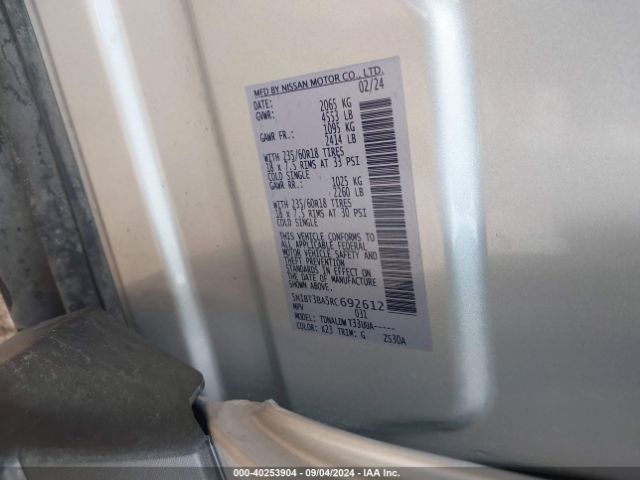 5N1BT3BA5RC692612 Nissan Rogue Sv Fwd