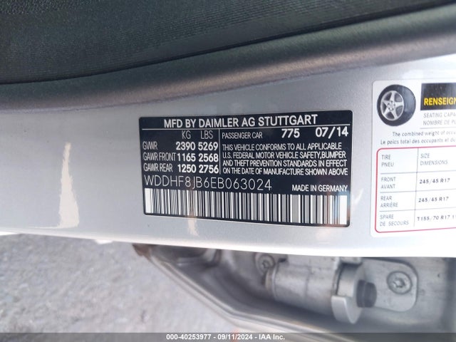 WDDHF8JB6EB063024 Mercedes-Benz E 350 4matic/e 350 Sport