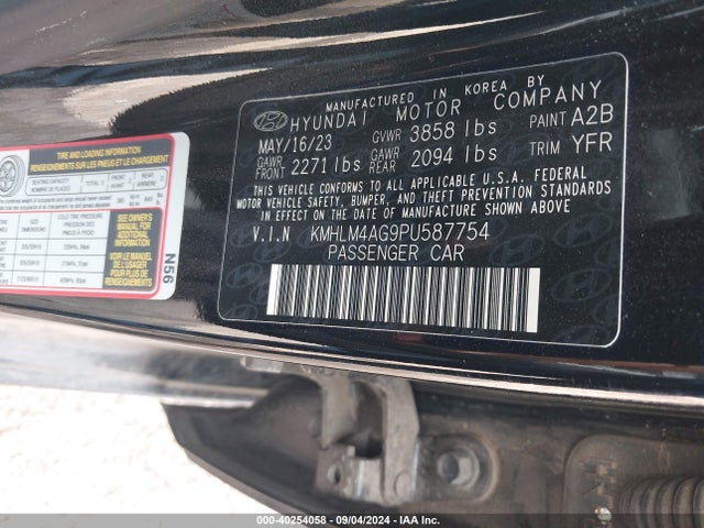 Hyundai ELANTRA SEL 2023 KMHLM4AG9PU587754 Image 9