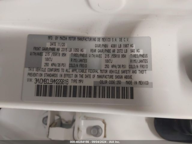 3MVDMBCL5MM229816 Mazda Cx-30 Preferred