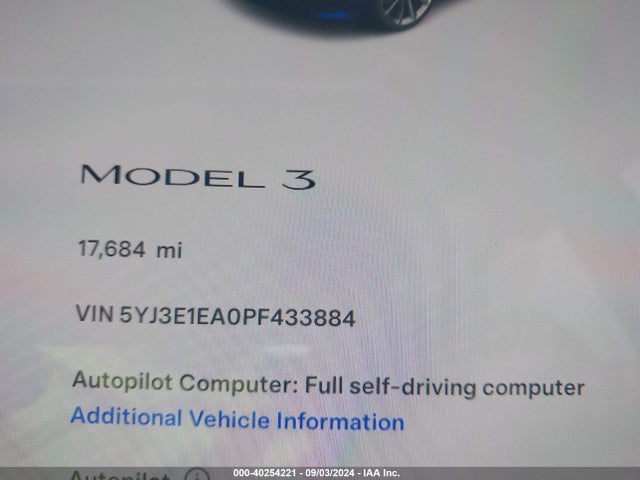 2023 TESLA MODEL 3 5YJ3E1EA0PF433884 Photo 8