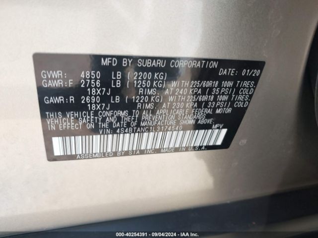 4S4BTANC1L3174540 Subaru Outback Limited