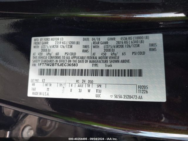 2018 FORD F-250 1FT7W2BT5JEC36583 Photo 8