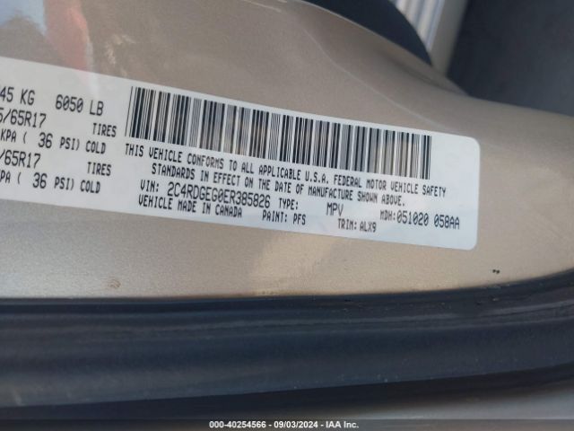 2C4RDGEG0ER385826 Dodge Grand Caravan R/t