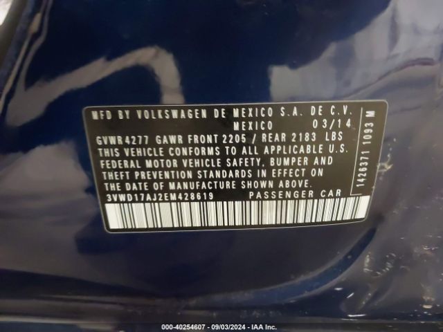 3VWD17AJ2EM428619 Volkswagen Jetta 1.8t Se