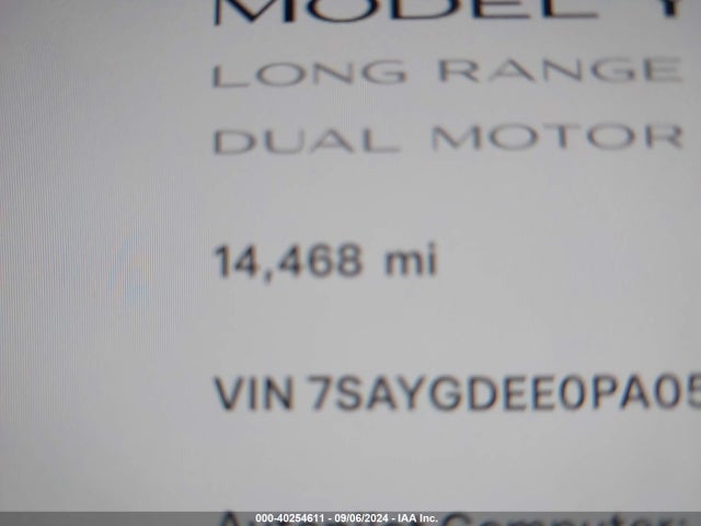 2023 TESLA MODEL Y 7SAYGDEE0PA059930 Photo 6