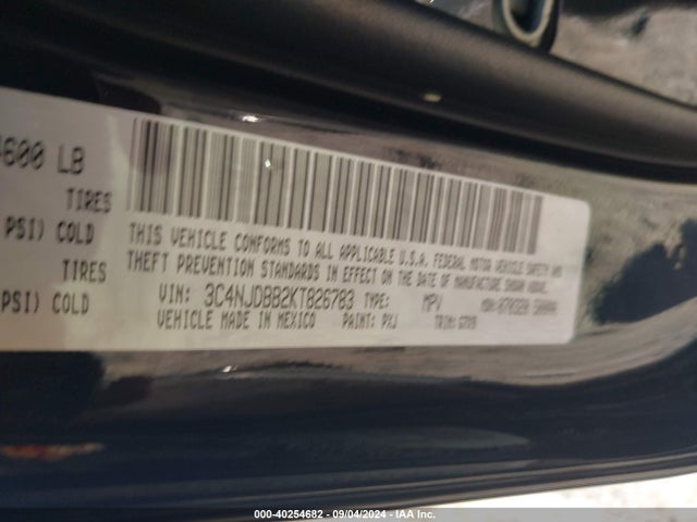3C4NJDBB2KT826783 Jeep Compass Altitude 4x4