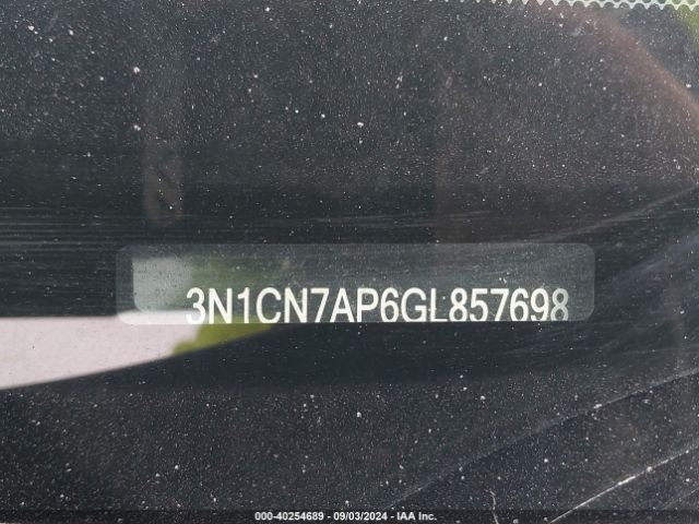 3N1CN7AP6GL857698 Nissan Versa 1.6 S/1.6 S+/1.6 Sl/1.6 Sv