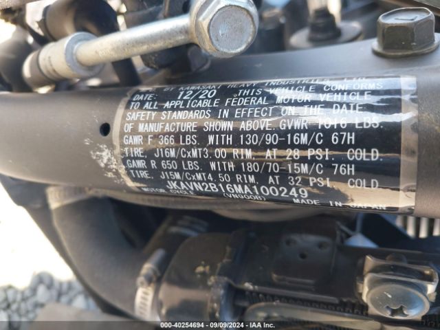 2021 KAWASAKI VN900 JKAVN2B16MA100249 Photo 9