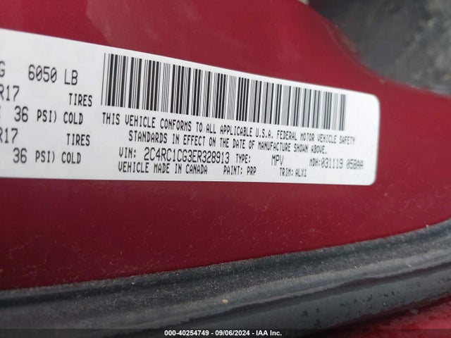 2C4RC1CG3ER328913 Chrysler Town & Country Touring-l