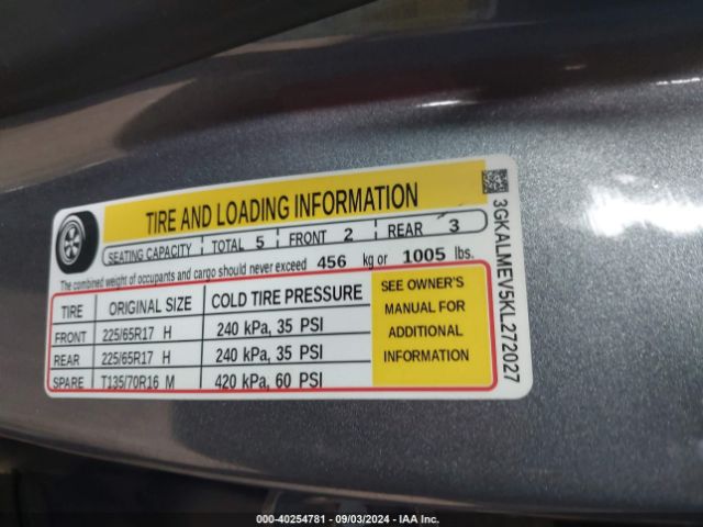 3GKALMEV5KL272027 GMC Terrain Sle