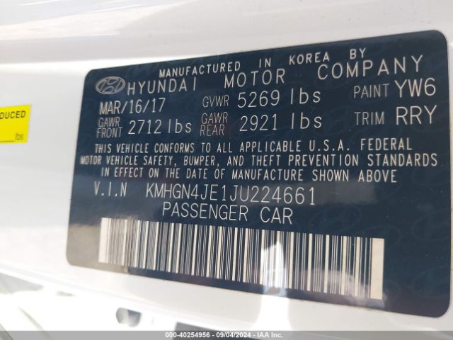KMHGN4JE1JU224661 Genesis G80 3.8