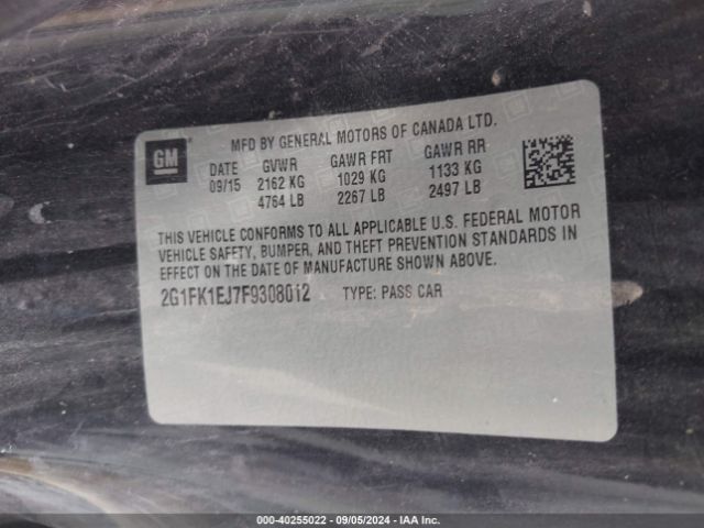 2G1FK1EJ7F9308012 Chevrolet CAMARO 2SS