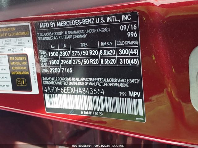 4JGDF6EEXHA843664 Mercedes-Benz Gls 450 4matic