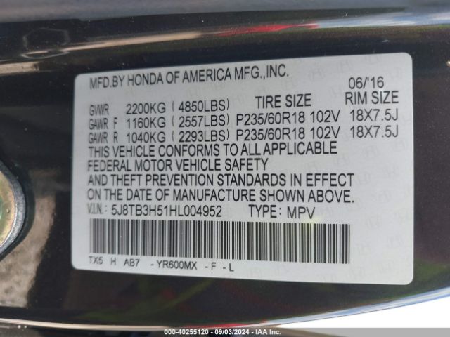 5J8TB3H51HL004952 Acura Rdx Technology   Acurawatch Plus Packages/w/technology Package