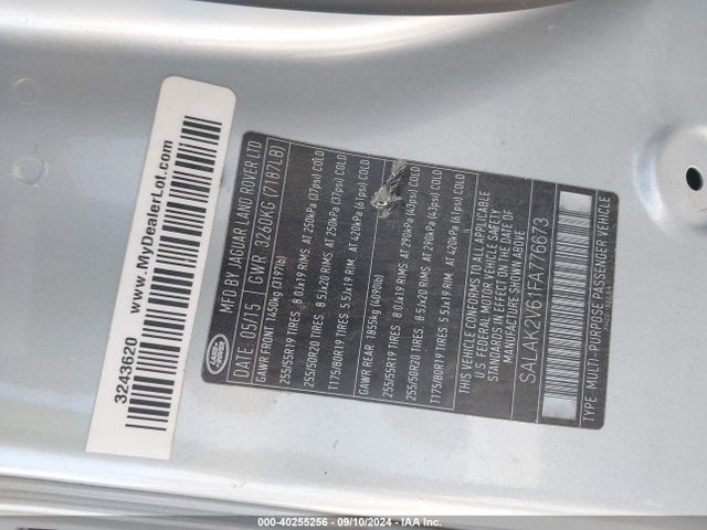 Land Rover LR4 2015 SALAK2V61FA776673 Image 9