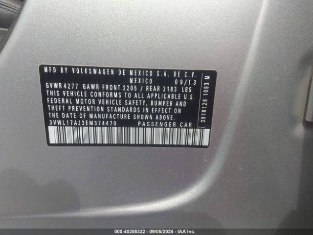 3VWL17AJ3EM374470 Volkswagen Jetta 1.8t Sel