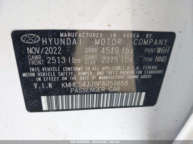 KMHL54JJ8PA059858 Hyundai Sonata Hybrid Limited