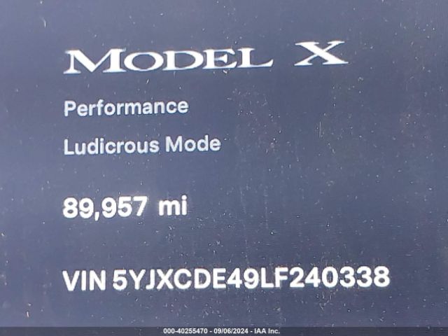 5YJXCDE49LF240338 Tesla Model X Performance Dual Motor All-wheel Drive