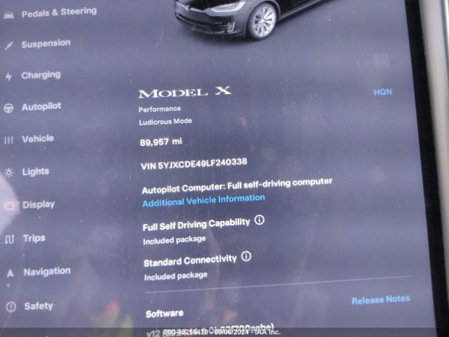 5YJXCDE49LF240338 Tesla Model X Performance Dual Motor All-wheel Drive