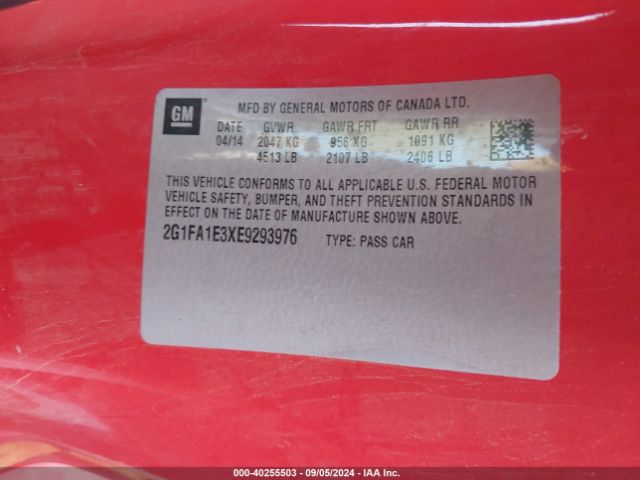 2G1FA1E3XE9293976 Chevrolet Camaro 2ls