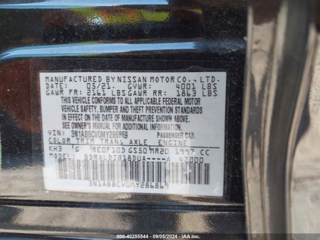 3N1AB8CV0MY286869 Nissan Sentra Sv Xtronic Cvt