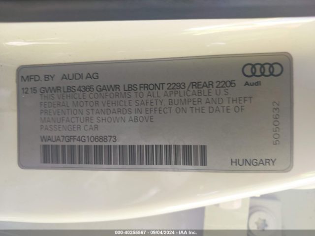 WAUA7GFF4G1068873 Audi A3 1.8t Premium