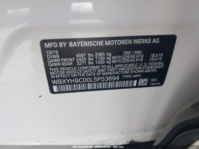 WBXYH9C00L5P53694 BMW X2 Sdrive28i