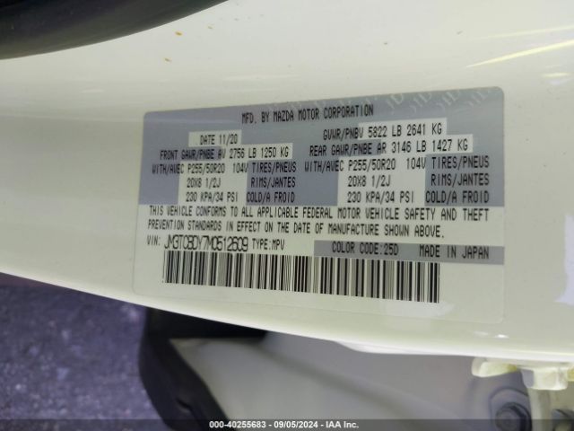 JM3TCBDY7M0512609 Mazda Cx-9 Grand Touring