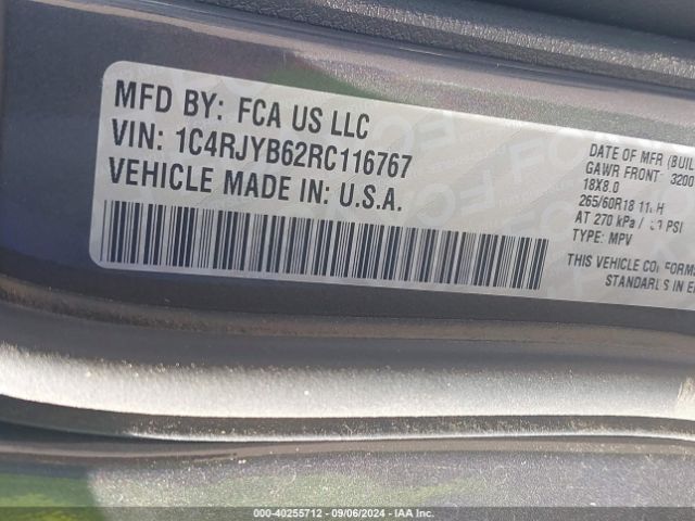 1C4RJYB62RC116767 Jeep Grand Cherokee 4xe