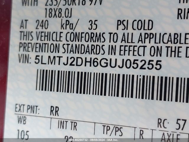 5LMTJ2DH6GUJ05255 Lincoln MKC SELECT