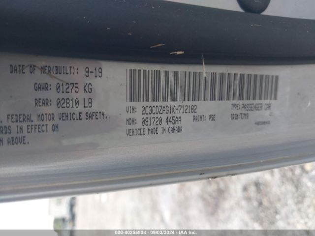 2C3CDZAG1KH712182 Dodge Challenger Sxt