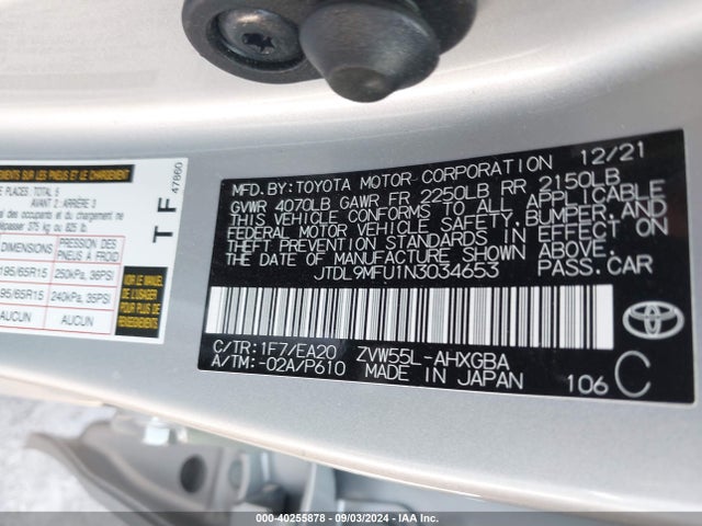 Toyota Prius Xle Awd-e 2022 JTDL9MFU1N3034653 Image 9