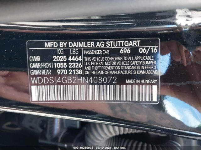 WDDSJ4GB2HN408072 Mercedes-Benz CLA 250 4MATIC