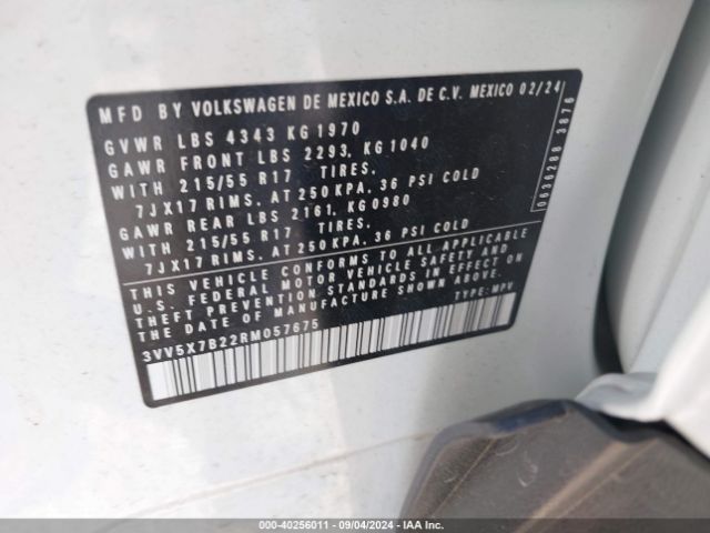 3VV5X7B22RM057675 Volkswagen Taos 1.5t S