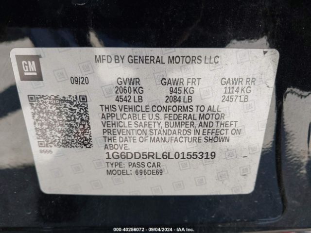 1G6DD5RL6L0155319 Cadillac Ct4 V-series