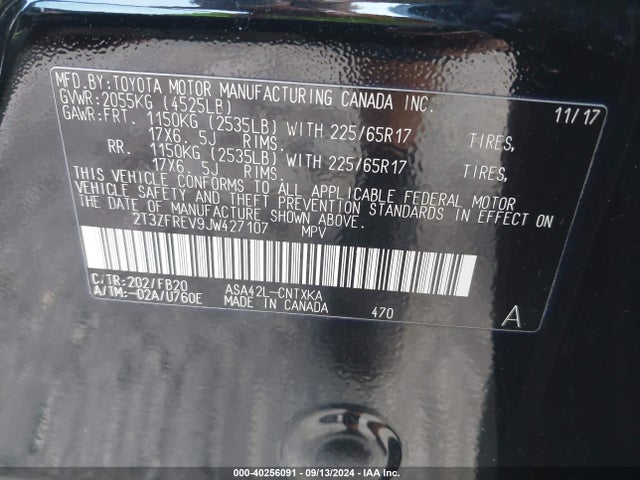 Toyota RAV4 LE 2018 2T3ZFREV9JW427107 Image 9