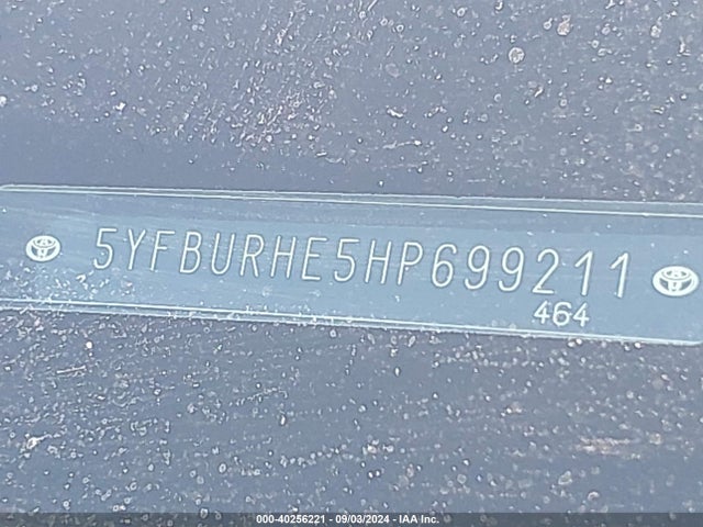Toyota COROLLA L 2017 5YFBURHE5HP699211 Image 9