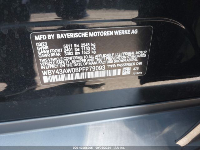 WBY43AW08PFP79093 BMW I4 Edrive35