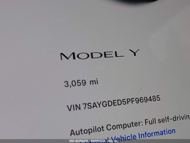 7SAYGDED5PF969485 Tesla Model Y Rwd