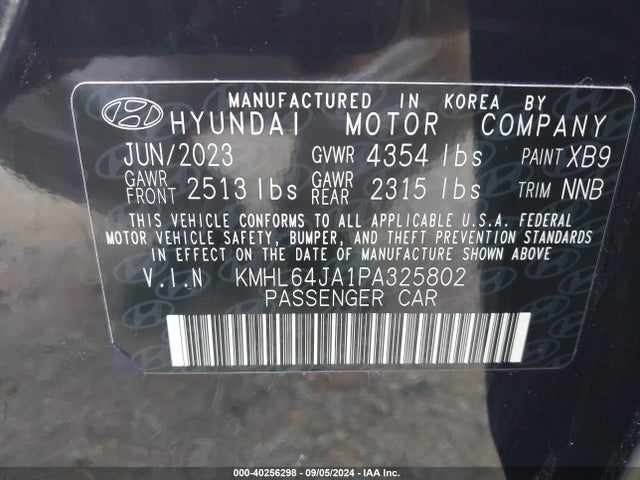 Hyundai SONATA SEL 2023 KMHL64JA1PA325802 Image 9