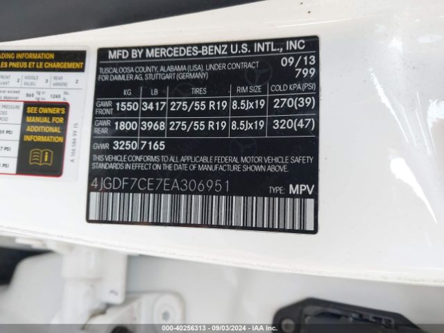 4JGDF7CE7EA306951 Mercedes-Benz Gl 450 4matic