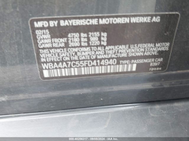 WBA4A7C55FD414940 BMW 428 Gran Coupe Xdrive